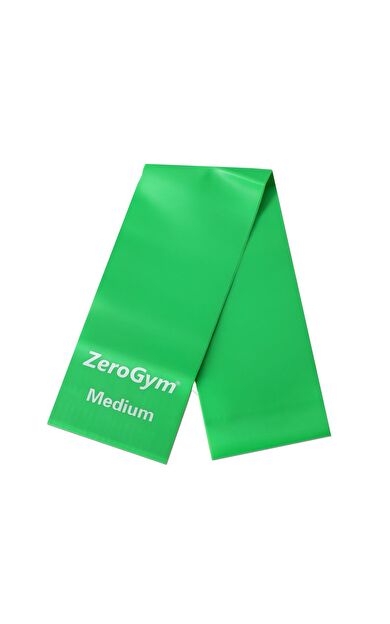 Zerogym Egzersiz Bandı Pilates Bandı, 150cmx15cmx0,55cm Yeşil Orta