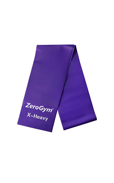 Zerogym Egzersiz Bandı Pilates Bandı, 150cmx15cmx0,75cm Mor Çok Ağır