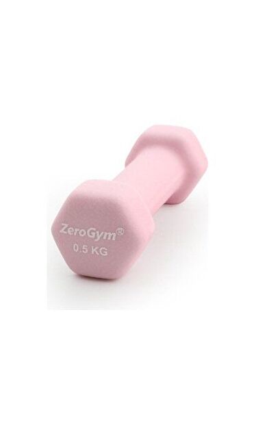 Zerogym Neopren Kaplı İçi Demir Dambıl 0,5 kg Pembe 1 Adet
