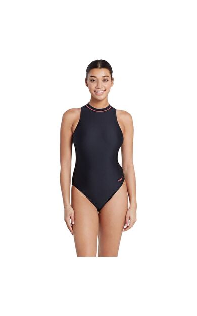 Zoggs Cable Zipped Hi-Neck Kadın Mayosu