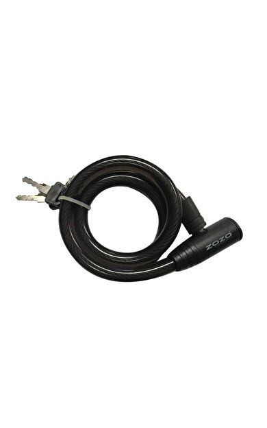 Zozo ZHONGLI 12x800 Mm Anahtarlı Bisiklet Kilidi Siyah