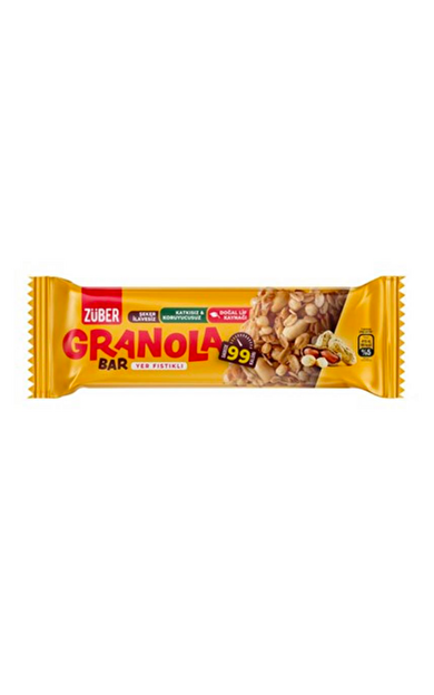ZÜBER Yer Fıstıklı Granola Bar 25g