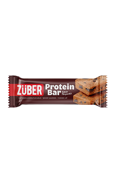 ZÜBER Kakao Parçacıklı Protein Bar 35g