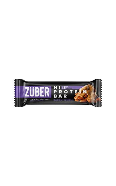 Züber Yüksek Protein Bar Badem Ezmeli 45 gr X 12 Adet