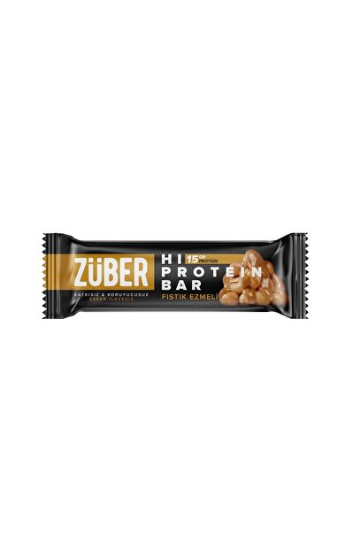 Züber Yüksek Protein Bar Fıstık Ezmeli 45 gr X 12 Adet