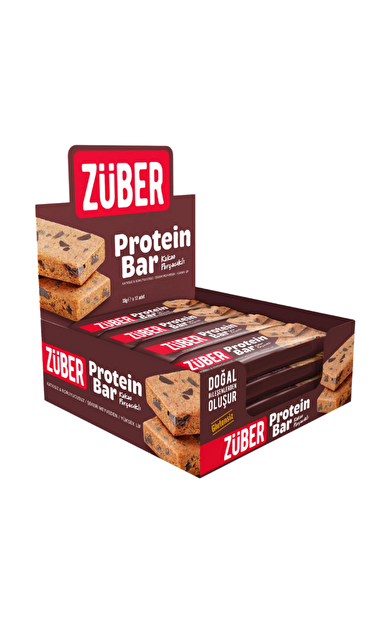 ZÜBER Kakao Parçacıklı Protein Bar 35g x 12 Adet