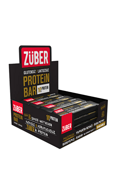 ZÜBER Kakaolu Protein Bar 40g x 12 Adet