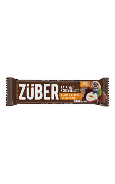ZÜBER Fındıklı Çikolatalı Meyve Bar 40g