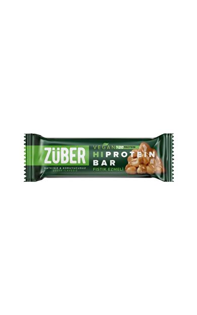 Züber Yüksek Protein Vegan Bar Fıstık Ezmeli 45 gr X 12 Adet