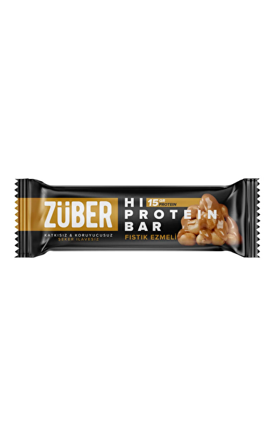ZÜBER Yüksek Protein Bar Fıstık Ezmeli 45g