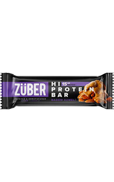 ZÜBER Badem Ezmeli Yüksek Protein Bar 45g