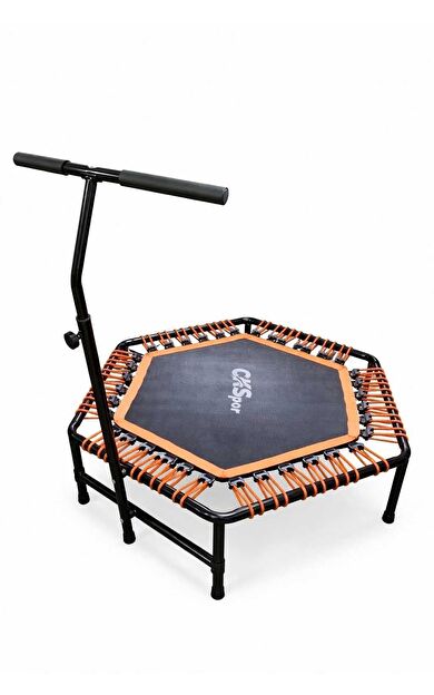 CKSPOR 135 cm (54 İnç) Tutmalı Step Trambolin – Ev Tipi Fitness ve Kardiyo Trambolini Spor Aleti (Turuncu)