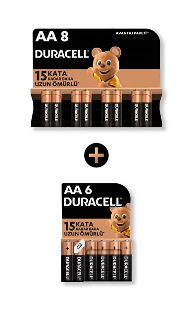 Duracell Basic Kalın Kalem Pil 14'lü AA