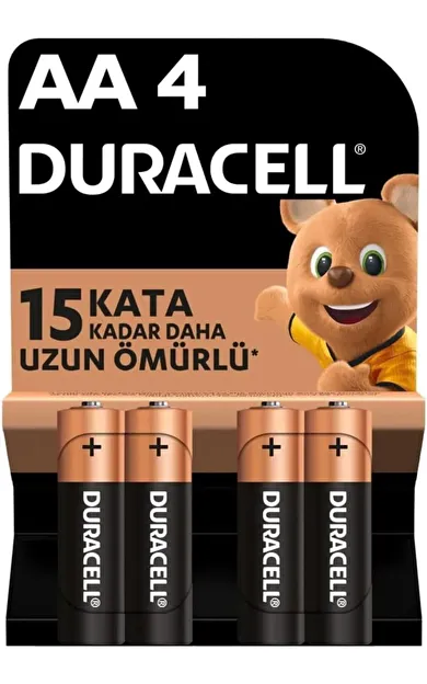 Duracell Alkalin AA Kalem Pil 4'lü Paket