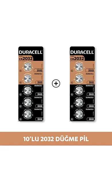 Duracell 2032 Lithium 3V Kartela 10'lu