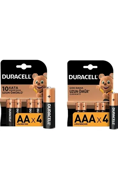 Alkalin 4'lü Aa Ve Aaa Pil Seti