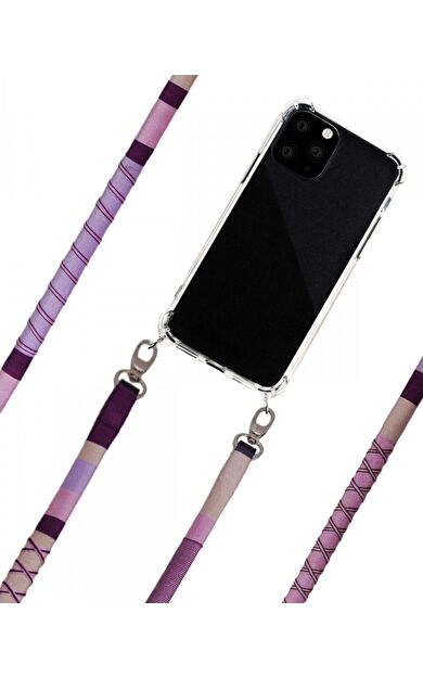 Vorson El Yapımı Purple Mix Telefon Askısı - 120cm