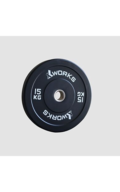 XWORKS Siyah Antrenman Bumper Plaka (Çift) 15KG (ÇİFT)